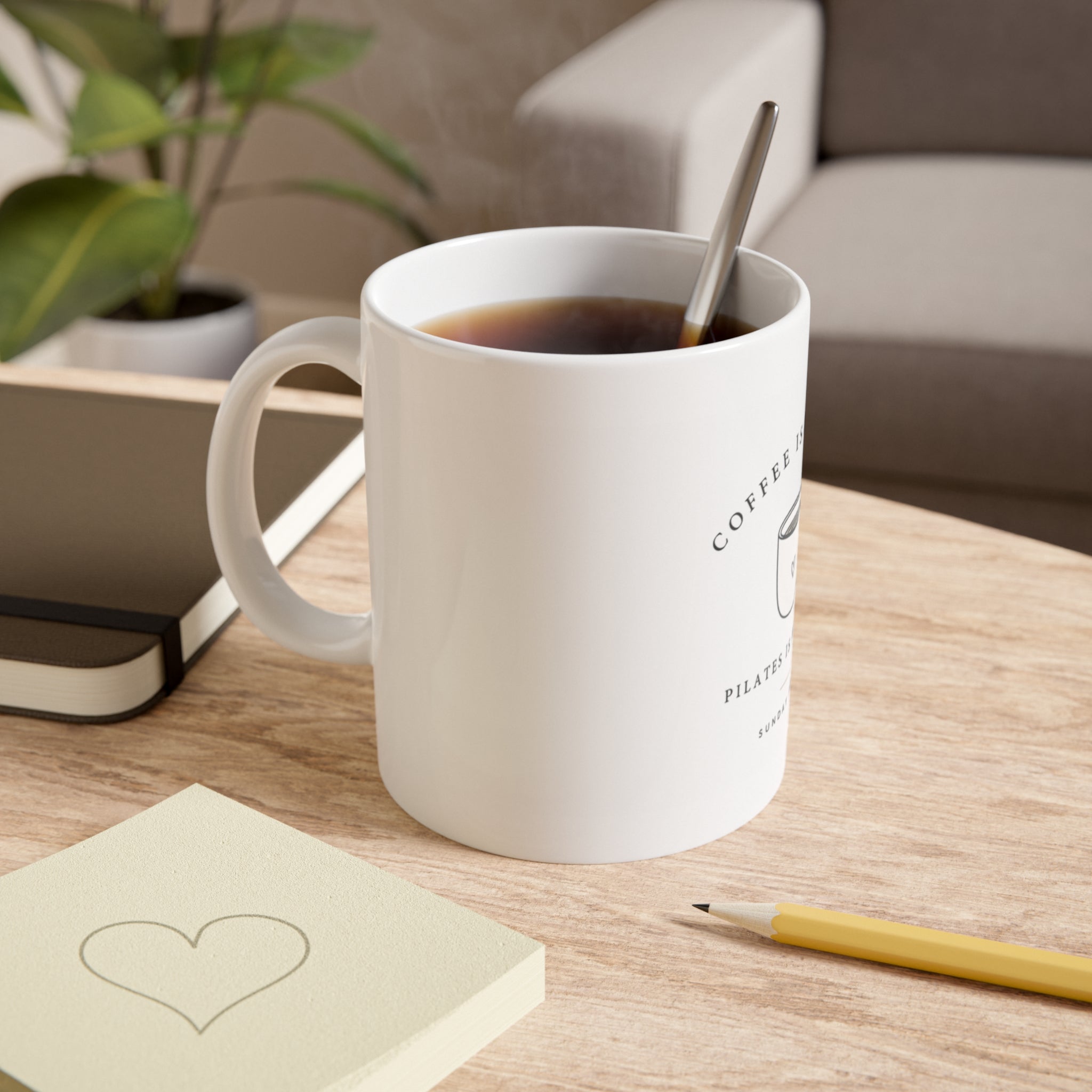 Coffee Is My Fuel, Pilates Is My Reset Mug — 11oz Ceramic Coffee Cup