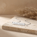 Engraved Horizontal Bar Necklace — "Begin Again" Personalized Pendant