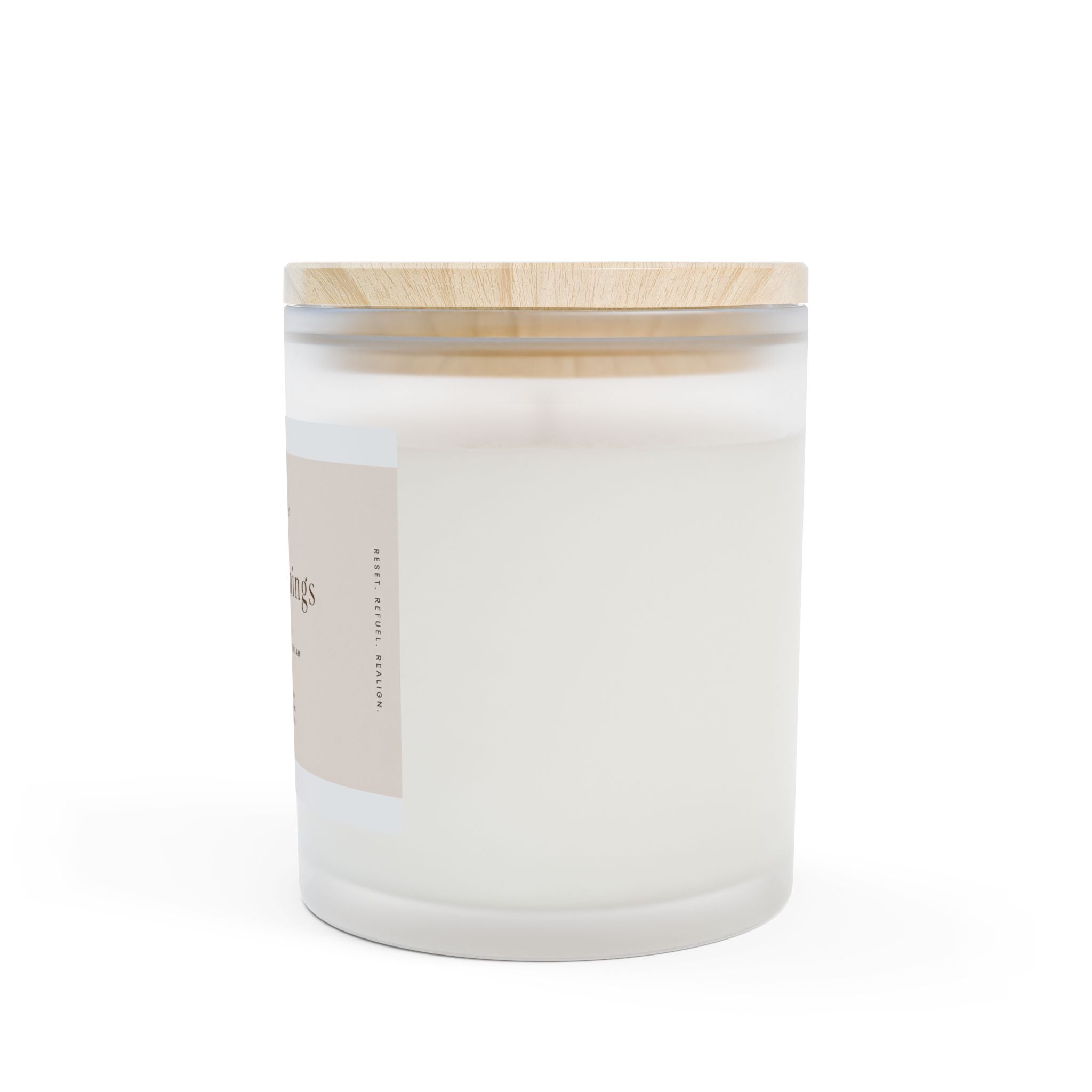 Slow Mornings Frosted Glass Candle – 11oz Soy Blend (Coffee • Vanilla • Cedar)