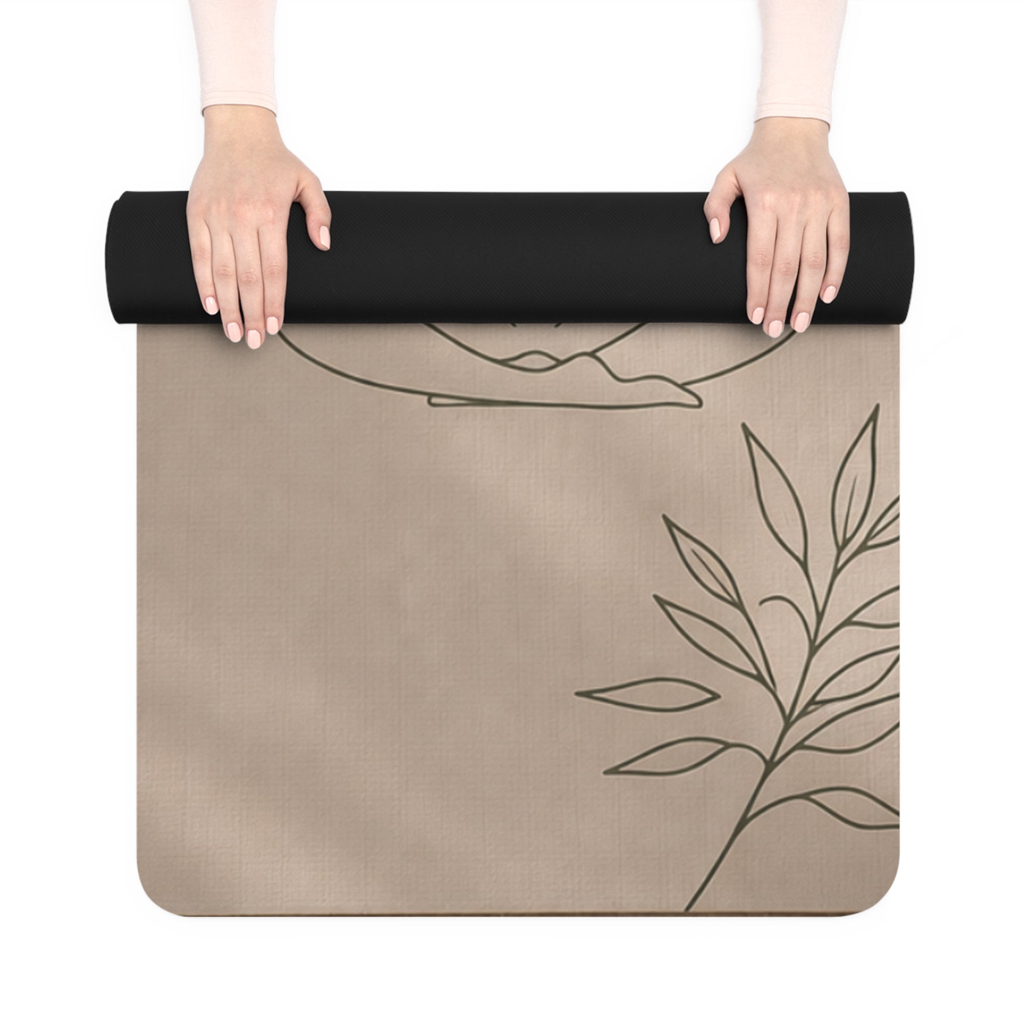Reset. Breathe. Flow. Rubber Yoga Mat — Non-Slip Eco-Friendly Exercise Mat