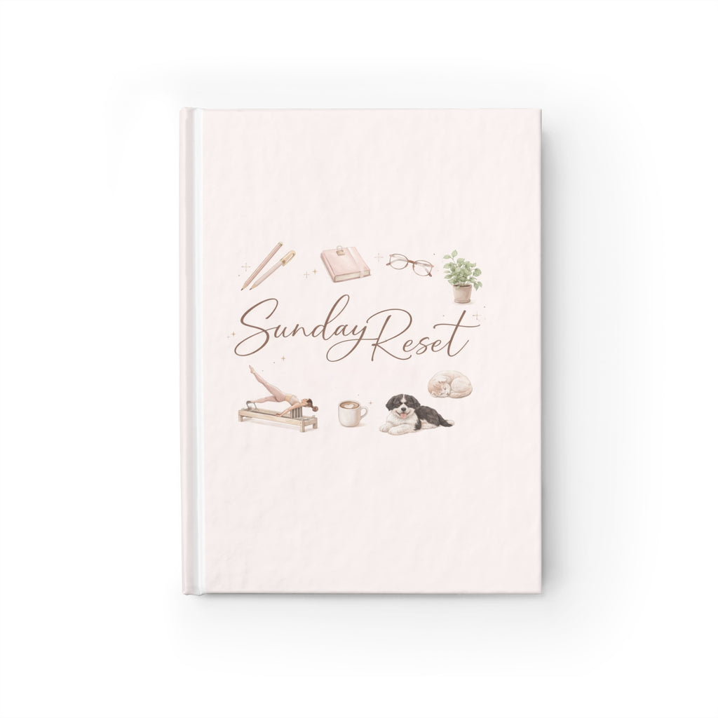 Sunday Reset Ruled Journal — Cozy Self-Care Notebook for Planning & Reflection