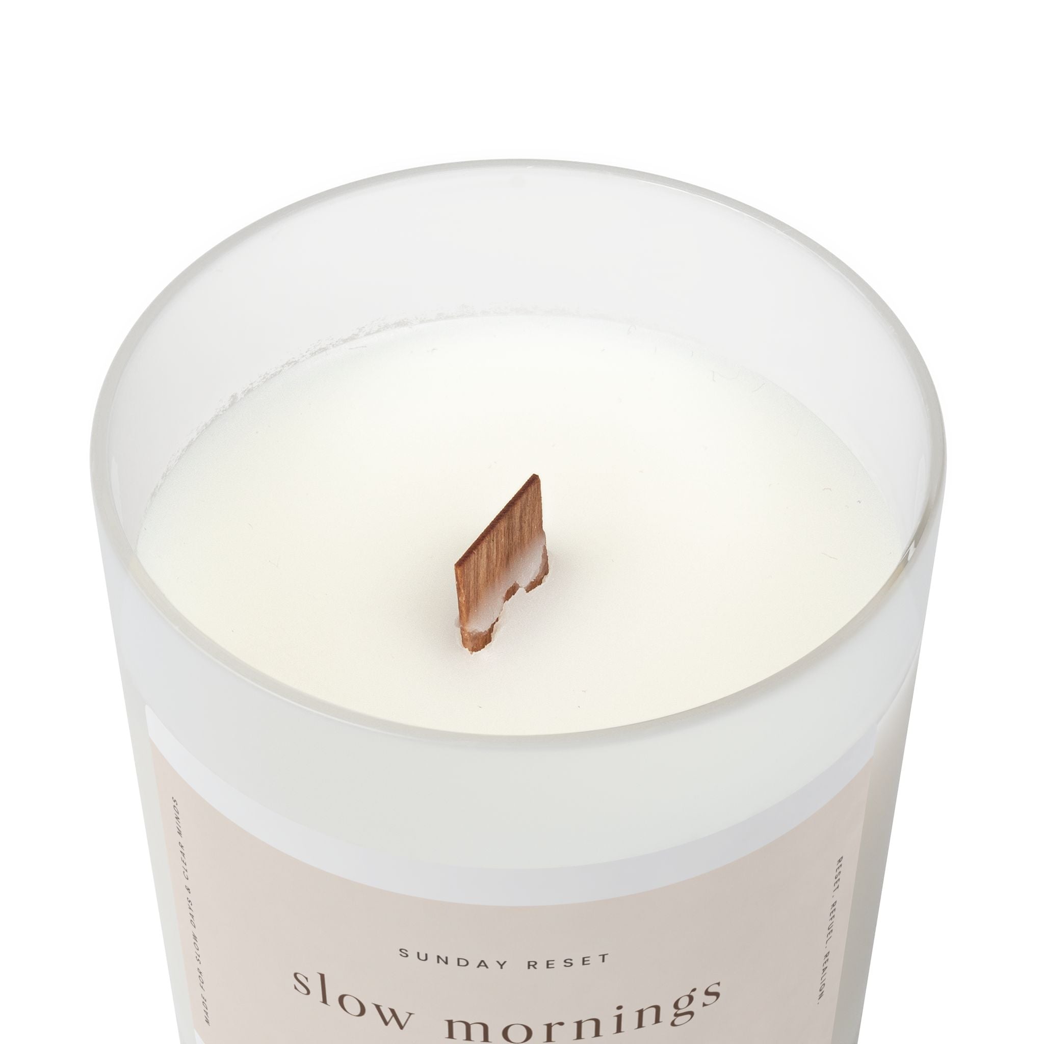 Slow Mornings Frosted Glass Candle – 11oz Soy Blend (Coffee • Vanilla • Cedar)