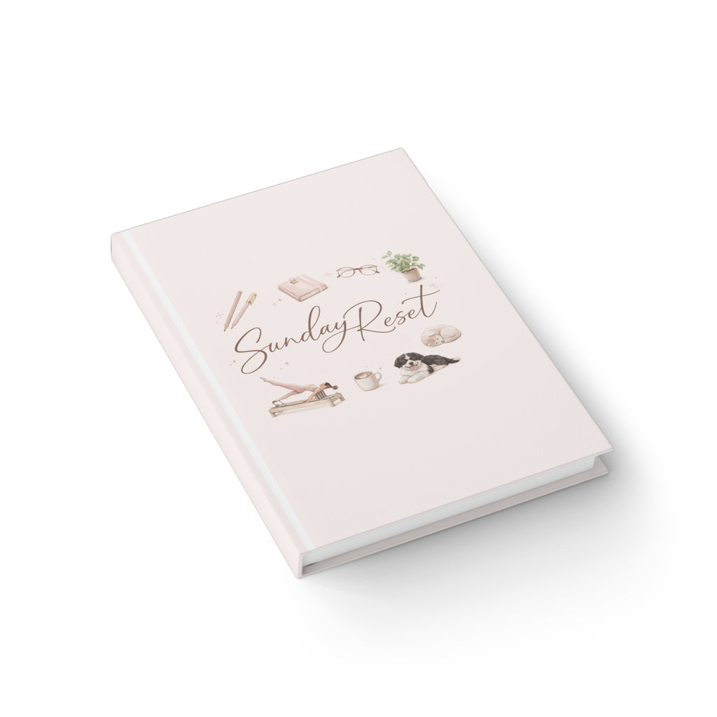 Sunday Reset Ruled Journal — Cozy Self-Care Notebook for Planning & Reflection